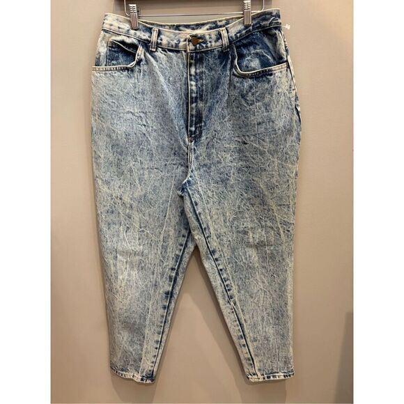 A Time for Us 10/12 VTG 80’s avoid wash high rise bow hem jeans (tagged a 32) - Picture 1 of 8